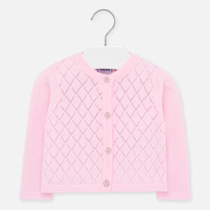 Mayoral Rose Pink Structured Cardigan For Baby Girl - 1328